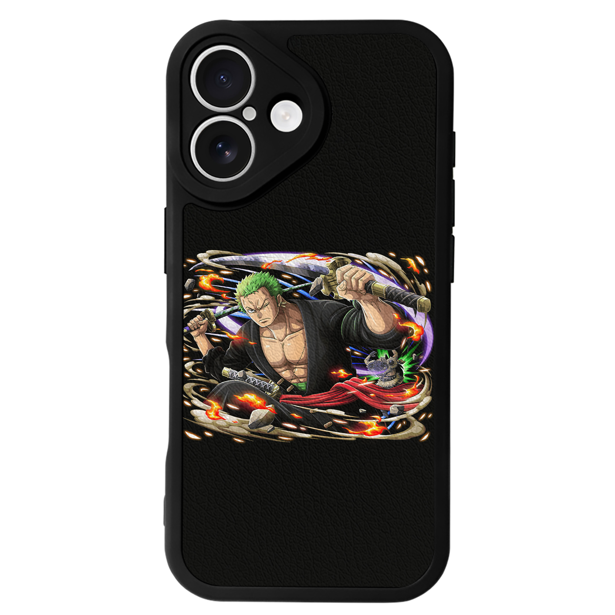 （画像用） ワンピース ロロノア・ゾロ ONE PIECE Roronoa Zoro 【iPhone 16シリーズ対応】シリコンスマホケース（レザー調） 材質：シリコン